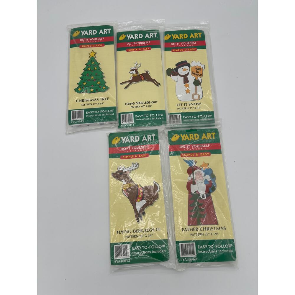 5 Vintage Yard Art Do It Yourself Woodworking Patterns Christmas Santa Claus
